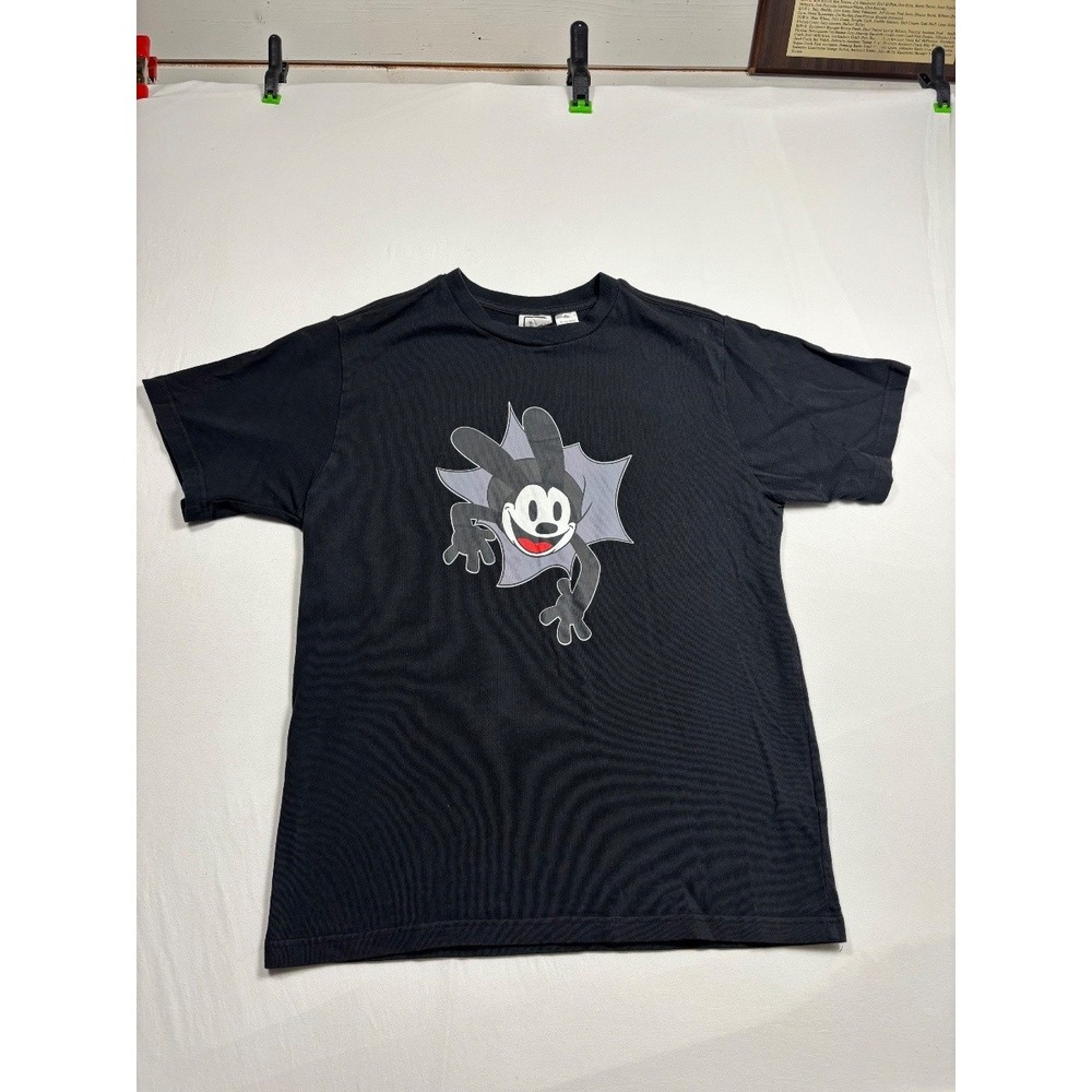 Disney Oswald the Lucky Rabbit Graphic T Shirt Mens Medium Black Short Sleeve